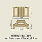 2dekans | Buffalo picnicTable sandpit for 2 Joy FSC, Tuin en Terras, Ophalen of Verzenden, Nieuw