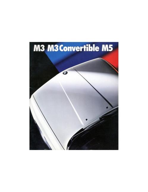 1989 BMW M3 CABRIOLET M5 BROCHURE ENGELS, Boeken, Auto's | Folders en Tijdschriften, Ophalen of Verzenden