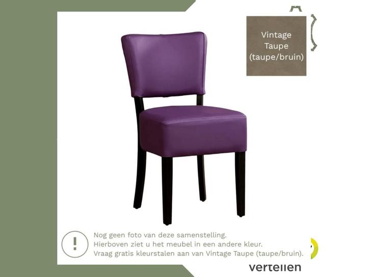 Leren eetkamerstoel Rest - Vintage Taupe (taupe/bruin) -, Huis en Inrichting, Stoelen, Bruin, Eén, Nieuw, Leer, Ophalen of Verzenden