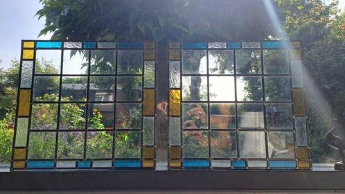 Art Deco Glas-in-loodraam (2) - 1920-1930, Antiek en Kunst, Kunst | Designobjecten