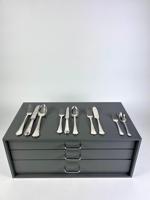 Orfèvrerie Wiskemann - Bestekset voor 12 personen (131) -, Antiek en Kunst, Antiek | Meubels | Tafels