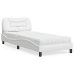 vidaXL Bed met matras kunstleer wit 90x200 cm, Huis en Inrichting, Slaapkamer | Bedden, Verzenden, Nieuw