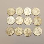 Oostenrijk. 12 Silbermünzen:  10 x 2 Schilling (kpl.Serie),