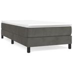 Donkergrijs Fluwelen Bedframe 90x190 - Tweede Kansje! OP=OP, Huis en Inrichting, Slaapkamer | Bedden, 90 cm, Eenpersoons, Verzenden