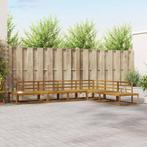 vidaXL Buiten bank set 6 Stuk Naturel Massief Acacia Hout, Tuin en Terras, Verzenden, Nieuw