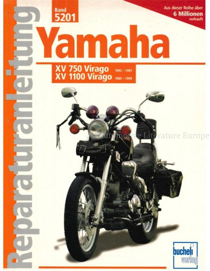 1989-1999 YAMAHA VIRAGO XV750 | XV1100 VRAAGBAAK DUITS, Auto diversen, Handleidingen en Instructieboekjes