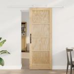 vidaXL Schuifdeuren set Natuurlijk en wit 73.5 x 198.5 cm, Doe-het-zelf en Bouw, Deuren en Vliegenramen, Verzenden, Nieuw
