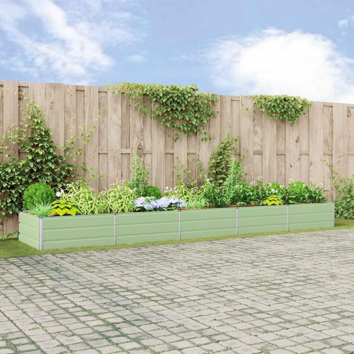 vidaXL Plantenbak Pastelgroen 195 x 100 x 45 cm Gegevens, Tuin en Terras, Bloempotten, Nieuw, Verzenden