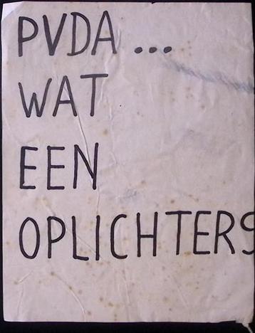 PvdA wat een oplichters op poster (lijst optie, Posters), Verzenden