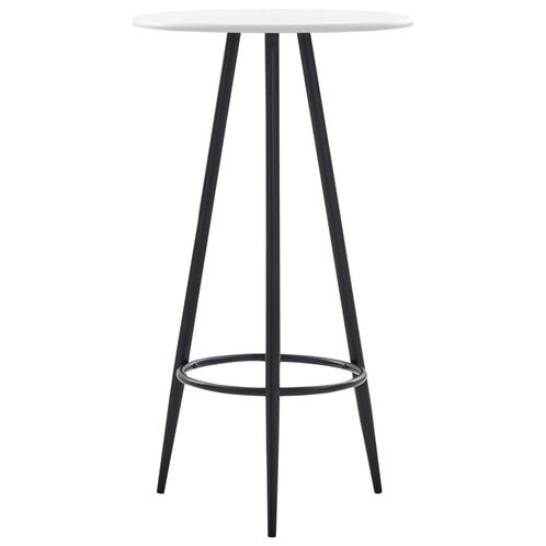 vidaXL Table de bar Blanc 60 x 107,5 cm MDF, Maison & Meubles, Tables | Tables à manger, Neuf, Envoi