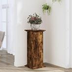 vidaXL Plantenstandaard 33x33x80 cm bewerkt hout gerookt, Tuin en Terras, Verzenden, Nieuw