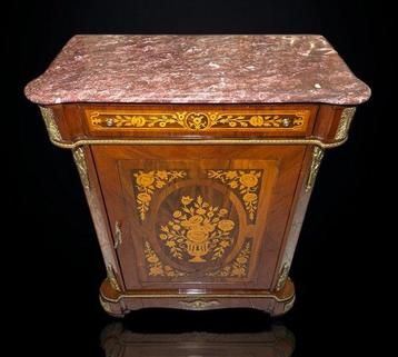 Servante - Credenza - Brons, Marmer, Marquetterie van