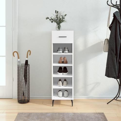 vidaXL Armoire à chaussures blanc 30x35x105 cm bois, Maison & Meubles, Armoires | Autre, Neuf, Envoi