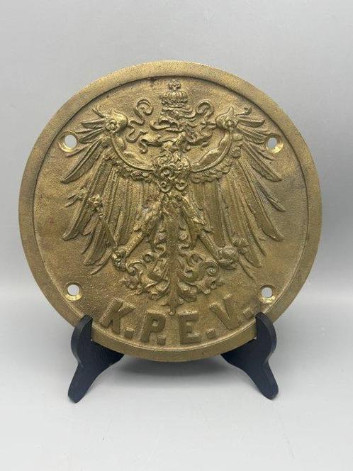 Historische plaquette – K.P.E.V. (Königlich Preußische, Antiek en Kunst, Antiek | Overige Antiek