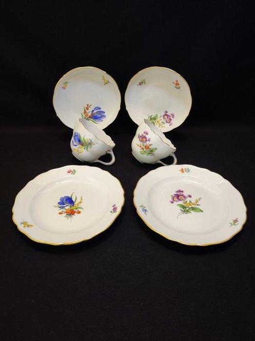 Meissen - Koffieservies (6) - 2 Kaffeegedecke (2 Tassen, 2, Antiek en Kunst, Antiek | Meubels | Tafels