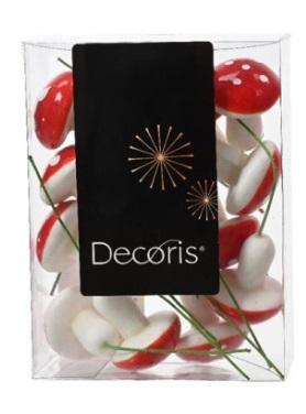 Paddenstoel rood met witte stippen – 4 cm doosje, Hobby en Vrije tijd, Knutselen, Nieuw