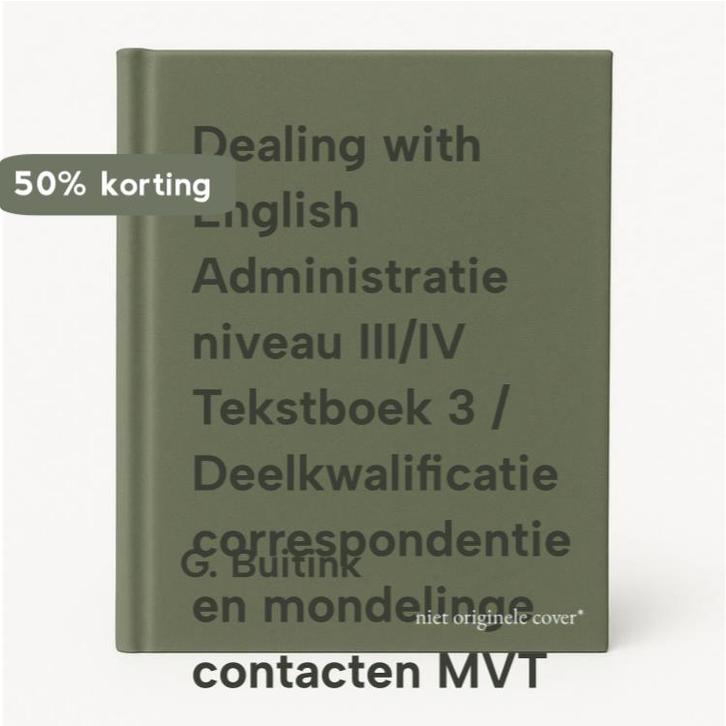 Dealing with English Administratie niveau III/IV Tekstboek 3, Livres, Livres scolaires, Envoi