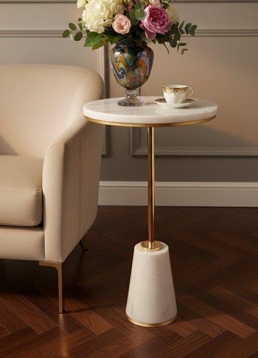 Salontafel - Marmer, Messing, Antiek en Kunst, Kunst | Designobjecten