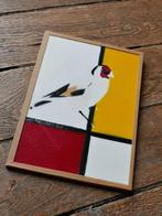 Jos Verheugen - Free after Mondrian, with Goldfinch (mixed