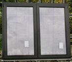 pvc raam , chassis , venster 176 x 148 zwartbruin ral 8022, Bricolage & Construction, Ophalen of Verzenden