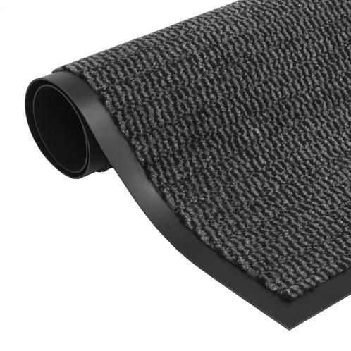 vidaXL Droogloopmat rechthoekig getuft 90x150 cm antraciet, Tuin en Terras, Deurmatten, Nieuw, Verzenden