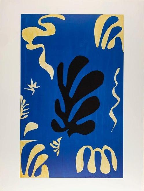 Henri Matisse (1869-1954) - Composition fond bleu, 1951 -, Antiek en Kunst, Curiosa en Brocante