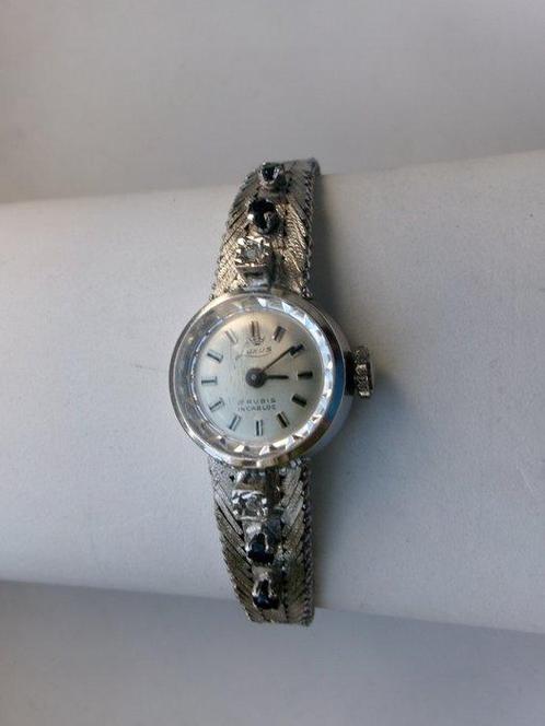 Zilver, Topaz & Diamonds - Armband - Art Deco-stijl horloge, Antiek en Kunst, Kunst | Designobjecten