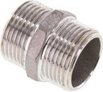 Dubbele Nippel G1'' RVS Vlakke Afdichting 16bar 36mm Hex, Verzenden, Nieuw