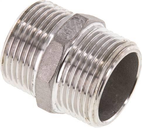 Dubbele Nippel G1'' RVS Vlakke Afdichting 16bar 36mm Hex, Doe-het-zelf en Bouw, Overige Doe-Het-Zelf en Bouw, Verzenden