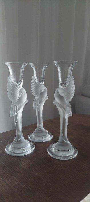 Franklin Mint - Kaarsenhouder (3) - Glas, Antiek en Kunst, Curiosa en Brocante