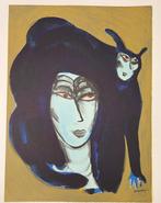 Corneille (1922-2010) - Femme au chat, Antiek en Kunst