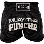 PunchR™ Muay Thai Short Crocodile Zwart Wit, Kleding | Heren, Sportkleding, Nieuw, PunchR™, Maat 56/58 (XL), Vechtsport