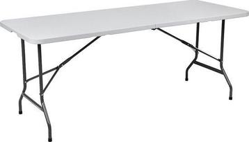 2dekans | BRASQ Inklapbare Vouwtafel Wit - 180x70x74cm- beschikbaar voor biedingen