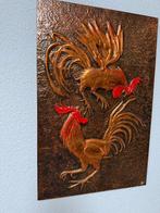 Bcnik - Relief, fighting cocks - 73 cm - Cuivre - 1960