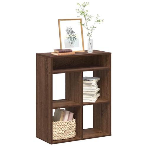 vidaXL Boekenkast 66x31x80 cm bewerkt hout bruin eikenkleur, Huis en Inrichting, Kasten | Boekenkasten, Nieuw, Verzenden