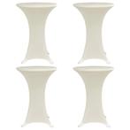 vidaXL Statafelhoes 4 st stretch Ø70 cm crème, Verzenden, Nieuw