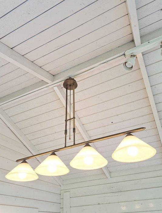 Plafondlamp - In hoogte verstelbare Bibliotheeklamp - metaal, Antiek en Kunst, Curiosa en Brocante