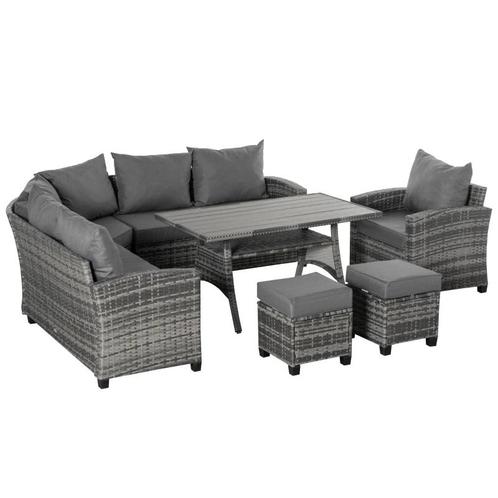 TRUUSK Versier je tuin met deze 7-delige PE rotan meubelset, Tuin en Terras, Tuinmeubel-accessoires, Verzenden