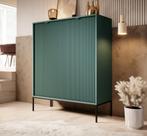 Meubella Dressoir Navil groen goud 100 cm, Nieuw, 25 tot 50 cm, 100 tot 150 cm, Verzenden