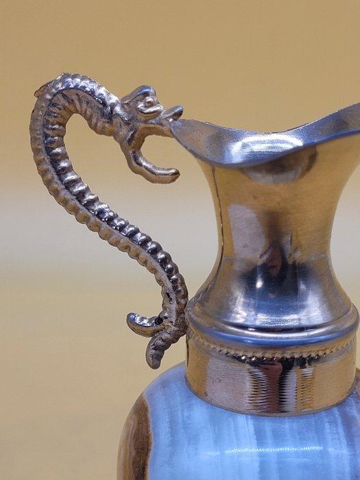 Onyxvase „Vero Onice Extra“ – Metallmontierung mit, Antiek en Kunst, Curiosa en Brocante