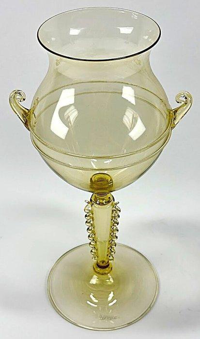 Seguso - Magnifica Coppa Pagliesco – Murano Italia - Anni, Antiek en Kunst, Antiek | Glaswerk en Kristal