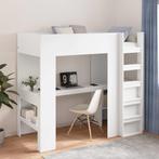 vidaXL Stapelbedframe met Bureau Wit 90 x 190 cm Bewerkt, Huis en Inrichting, Verzenden, Nieuw
