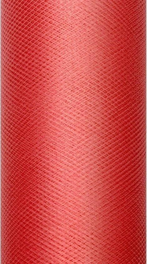 Rode Tule Rol 30cm 9m, Hobby en Vrije tijd, Feestartikelen, Nieuw, Verzenden