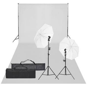 vidaXL Fotostudioset met verlichtingsset en achtergrond, Audio, Tv en Foto, Verzenden, Nieuw