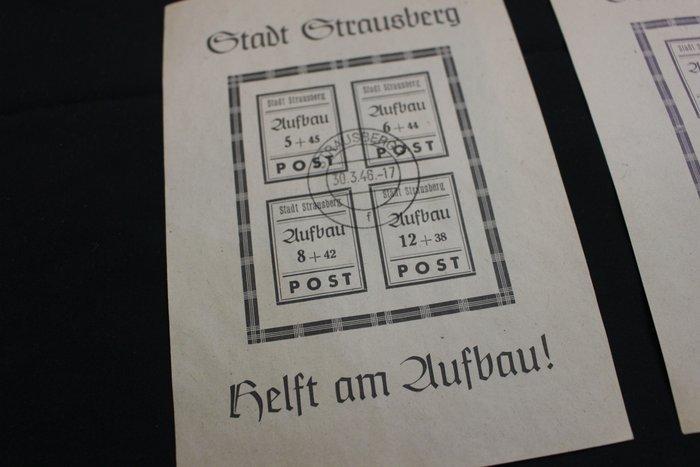 Duitsland 1946 - Lokale uitgave Strausberg - Blok 1+2, Postzegels en Munten, Postzegels | Europa | Duitsland