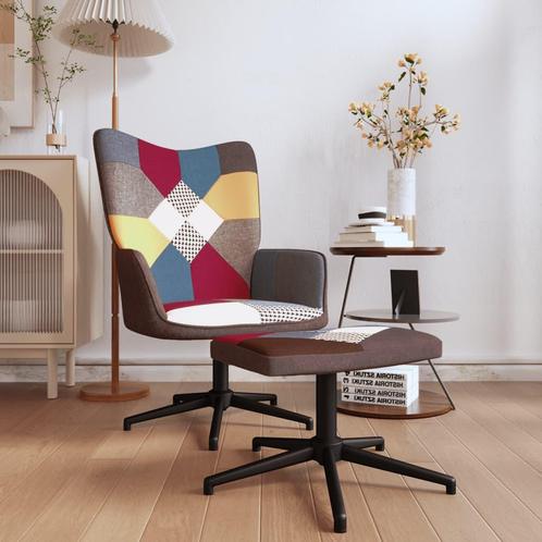 vidaXL Relaxstoel met voetenbank patchwork stof, Huis en Inrichting, Fauteuils, Nieuw, Verzenden