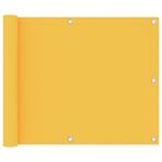 vidaXL Balkonscherm 75x600 cm oxford stof geel, Tuin en Terras, Verzenden, Nieuw
