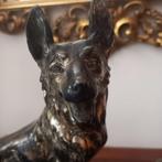 Carmelo Ganci - Sculpture, Cane Lupo - 35 cm - Plaqué(e), Antiek en Kunst, Antiek | Keramiek en Aardewerk