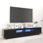 vidaXL Meuble TV avec lumières LED Noir 200x35x40 cm, Maison & Meubles, Armoires | Mobilier de télévision, Neuf, Verzenden
