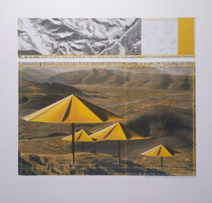 Christo (1935-2020) (after) - The Umbrellas, Project for, Antiek en Kunst, Kunst | Tekeningen en Fotografie